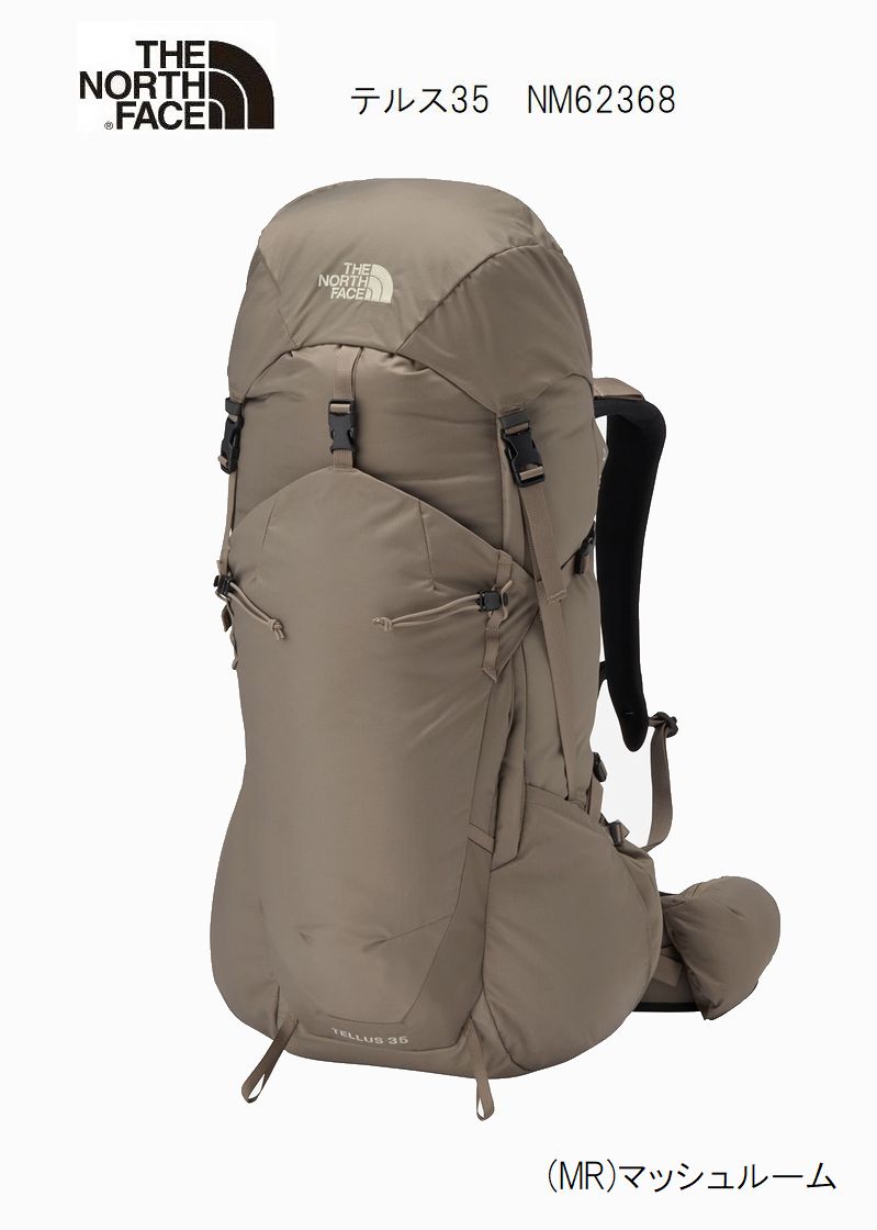 ザ・ノースフェイス THE NORTH FACE Tellus 35 MR Mushroom NM62368 テルス トレッキングパック 35L/37L 軽量 フィット感
