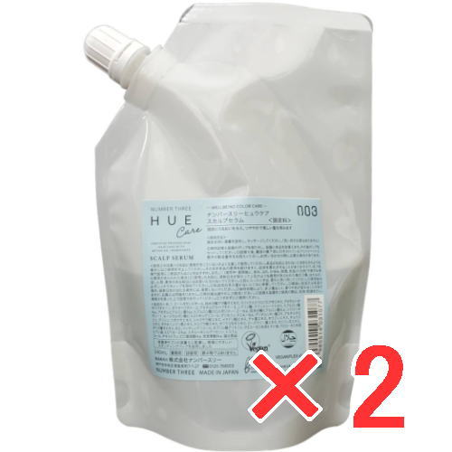 ●【貨物輸送無料】 電話番号スリー 003 ／ HUE ヒュウケア スカルプセラム+ 240ml レフィル【2個】