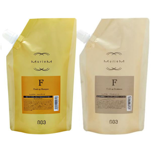 ●【送料無料】 ナンバースリー 003 ／ ミュリアム ゴールド ／ ミュリアム シャンプー F 500ml ＆トリートメント500g　詰替セット