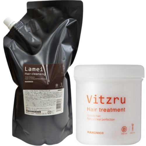●【送料無料】 ハホニコ HAHONIKO / ハホニコプロ ラメイ ヘアクレンジング 1000ml レフィル & ビッツル トリートメント 550g サロン専売品 美容室専売