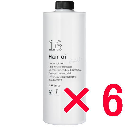 ●【貨物輸送無料】 ハホニコ HAHONIKO ／ ハホニコプロ ジュウロクユ 十六油 1000ml 【6個】 16類概念の天 然謂われ因縁油絵の具組みあわせる 赤ちょうちん独り占め品 美容室独り占め品