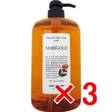 ●【送料無料】 ルベル ／ナチュラル ヘア ソープ ウィズ MG　1000ml 【3個】 シャンプー