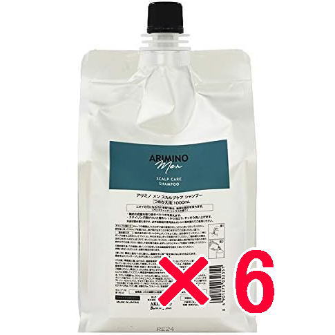 【店内商品P2-20倍！】【送料無料】 アリミノ arimino ／ アリミノメン スカルプケア シャンプー 1000ml 詰替 リフィル 【6個】 ケアシリーズ