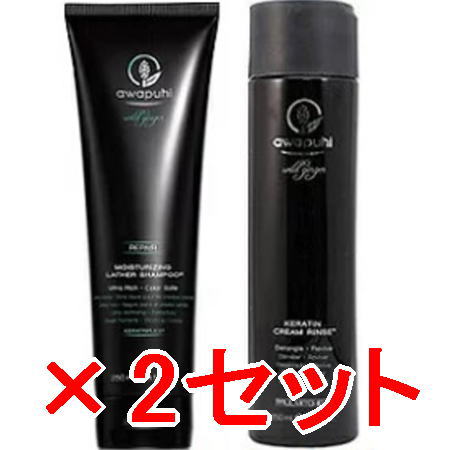●【送料無料】 ポールミッチェル ／AWAPUHI WILD GINGER ／AWG モイスチャライジング ラザーシャンプーJ 250mL ＆ ケラチンクリームリンス 250mL　2セット [ 国内正規品 ]