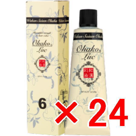●【送料無料】 日本グランデックス 和漢彩染 十八番 LUC6 120g 【24個】 白髪染め カラーリング