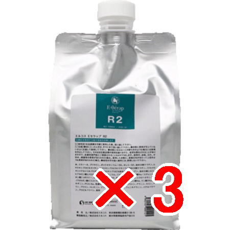 ●【送料無料】 エルコス ELLCOS ／ Eセラップ R2 1000mL 【3個】／ 高機能架橋剤が毛髪の強度を回復します。（マレイン酸ポリマー配合） ／ 補助剤 トリー｜amugis