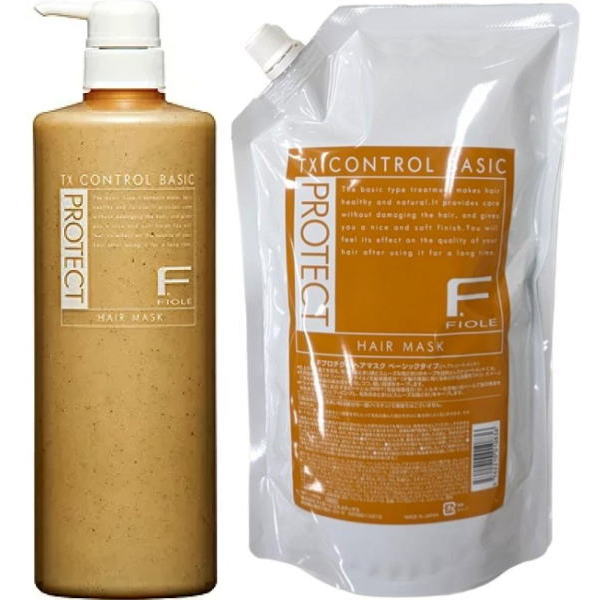 ●【送料無料】 フィヨーレ FIOLE ／ Fプロテクト 【 ベーシックマスク 】 マスク 1000ml ポンプ リフィル　セット