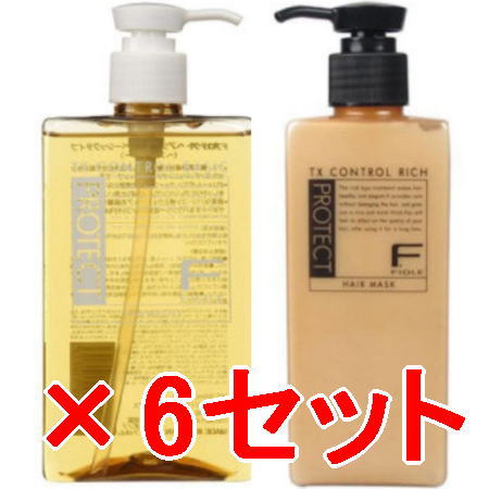 ●【送料無料】 フィヨーレ FIOLE ／ Fプロテクト ベーシックシャンプー 300ml リッチヘアマスク 200g　6セット