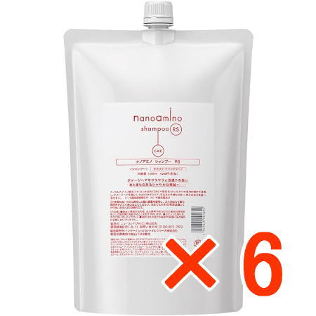 【店内商品P2-20倍！】【送料無料】 ニューウェイジャパン ／ ナノアミノ シャンプー RS 1000ml 詰替 【6個】