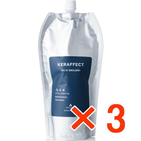 ●【送料無料】 ケラフェクト KERAFFECT アシッドエマルジョン1000g 【3個】