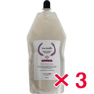 ●【送料無料】 コラボプロ ／ Em-path Herba シャンプー MW 500ml 詰替【3個】　Herba Select Shampoo MW　軽い仕上がりなのにしっとり「新触感」