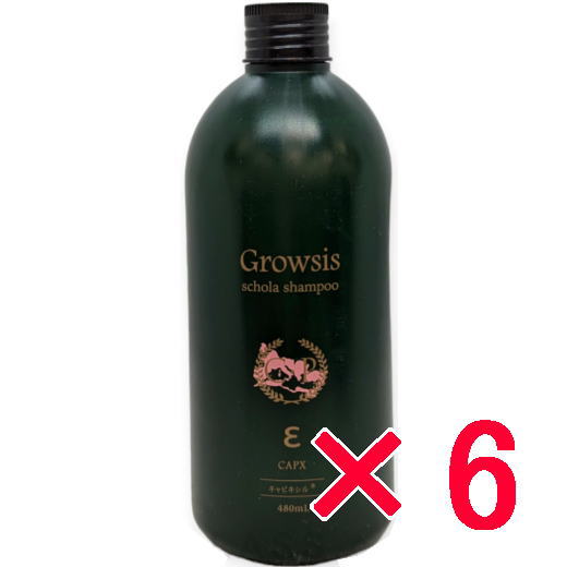 ●【貨物輸送無料】 コラボプロ ／ グローシス スコラ シャンプー イプシロン 480ml 【6個】/ schola shampoo Epsilon キャピキシル高濃さ練りあわせる