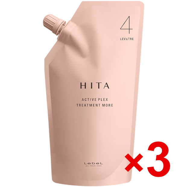 【店内商品P2-20倍！】【送料無料】 ルベル ／ ヒタ APトリートメントモア 4　400g 3個 ヘアトリートメント