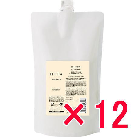 ●【貨物輸送無料】 ルベル ／ ヒタ シャンプー 800ml  リフィル  12個 /  広がる・ザラつくクセ毛を開びゃくから心ゆかしいに