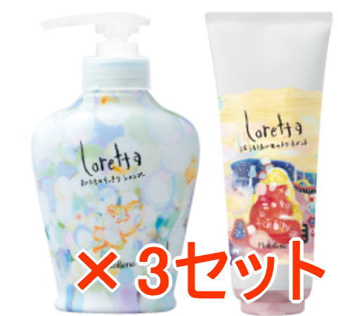 ●【送料無料】 ロレッタ まいにちのすっきりシャンプー a 300ml ＆ うるうるしたい日のトリートメント 240g　3セット　 b-ex