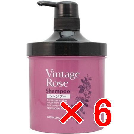 ●【送料無料】 パシフィックプロダクツ ／ モナルダ ヴィンテージローズ シャンプー 700ml 【6個】 アミノ酸系弱酸性シャンプー