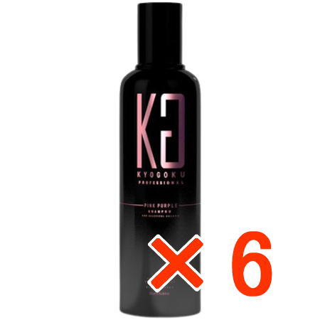 ●【貨物輸送無料】 KYOGOKU 色つやシャンプー PP ピンクパープル 200ml 【6個】