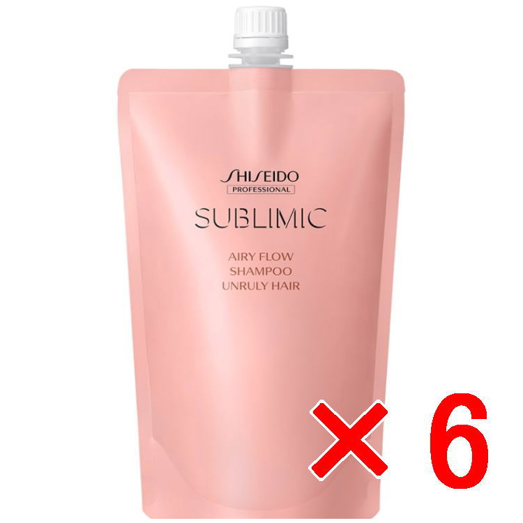 ●【送料無料】 資生堂 シセイドウ ／ サブリミック ／ エアリーフロー シャンプー 450ml リフィル 【6個】 サロン専売品 / くせ毛 縮毛 うねり / くせやうねりを抑えて軽やかでまとまりやすい髪に