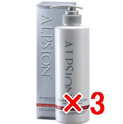 ●【送料無料】 アルピジョン ALPSION ／ イオンヘア＆フェイスクレンジングAX 490ml 【3個】 ミネラルイオンケア  シャンプー サロン専売品 ヘアケア フェイスケ