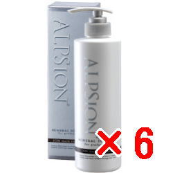 ●【送料無料】 アルピジョン ALPSION ／ イオン ヘア シャンプー H 490ml 【6個】 ミネラル イオンケア ／ ダメージケア シャンプー サロン専売品 ヘアケ