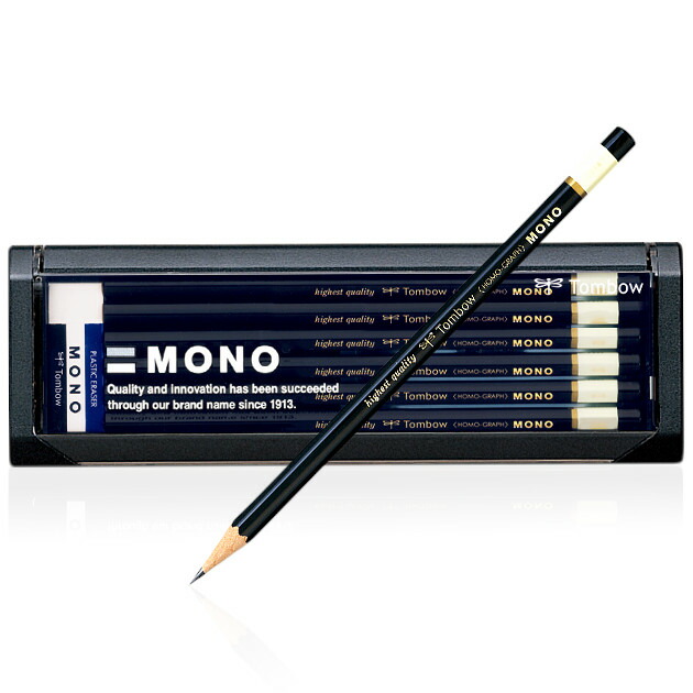 【楽天市場】 トンボ Tombow／ 鉛筆 モノ ／ MONOシリーズのハイスタンダード / 6角軸 12本入り 消しゴム付き / / 6B：MONO-6B  : amugis