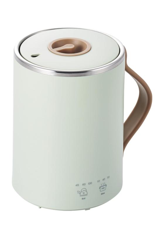 エレコム マグカップ型電気なべ 電気ケトル 350mL Cook Mug クックマグ 【 湯沸かし 煮込み 温度調節 タイマー付き 保温 】 スープメーカー ケーブル長 1.5m ミント HAC-EP02GR 6,876円