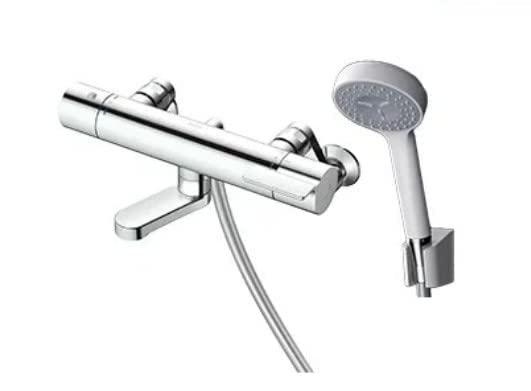 TOTO 風呂場用壁付サーモスタット練りあわせる水栓 70粍 コンフォートウェーブ90φ しろがね色 TBV03445J1