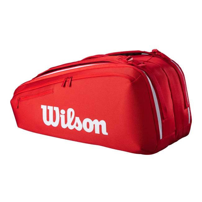 ＼22日～26日まで8％OFFクーポン！／【９本収納】ウィルソン(Wilson) 2025 SUPER TOUR 9PK スーパーツアー9PK ラケットバッグ WR8036701001 レッド(25y4m)[次回使えるクーポンプレゼント]｜アミュゼスポーツ