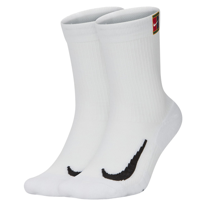 「同色2足セット」ナイキ(NIKE)　ユニセックス　コート　クルーソックス　2足組　SK0118-100　ホワイト(22y2m)[次回使えるクーポンプレゼント]　マルチプライヤー　クッション