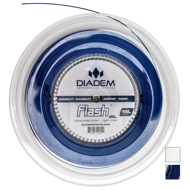 ＼22日～26日まで8％OFFクーポン！／ダイアデム(DIADEM) FLASH フラッシュ 1.15mm／1.20mm／1.25mm／1.30mm／1.35mm 200Mロール 硬式テニス ポリエステルガット (24y2m)[次回使えるクーポンプレゼント]｜アミュゼスポーツ 15,120円