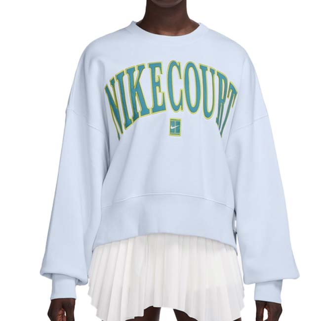 ＼7日20時～12日最大1500円クーポン／【日本サイズ】ナイキ(NIKE) 2025 SP レディース COURT PHOENIX FLEECE オーバーオーバーサイズ クルーネック 長袖スウェットシャツ HQ0352-085(25y1mテニス)[次回使えるクーポンプレゼント]