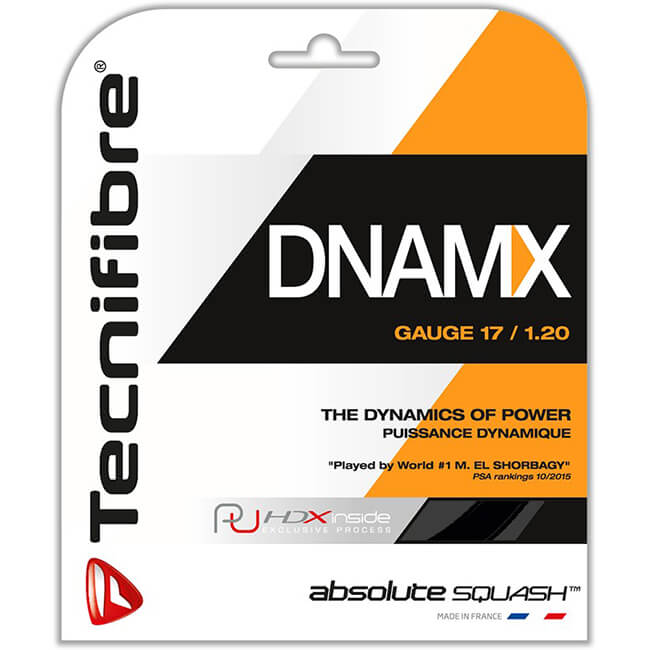 [単張パッケージ品]テクニファイバー(Tecnifibre) DNAMX 17(1.20mm) ブラック 9.7M スカッシュ マルチフィラメントガット (19y4m)[次回使えるクーポンプレゼント]