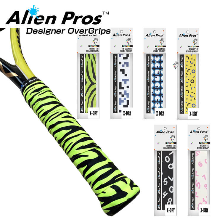 [ドライ1本入]Alien Pros(エイリアン プロス) デザイナー テニス グリップテープ ドライ タイプ X-DRY PLUS XD-TE-1(19y10m)[次回使えるクーポンプレゼント]画像