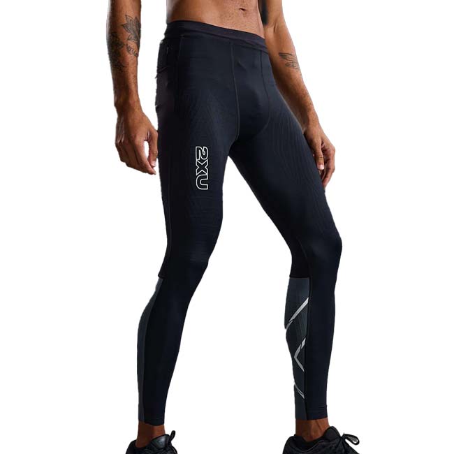 【10％OFFマジッククーポン対象】2XU(ツータイムズユー) 2024 メンズ ライトスピードリアクトコンプレッション タイツ MCSコンプレッションロングタイツ MA7049B-BLK／WRF(24y9mトレーニング)[次回使えるクーポンプレゼント]
