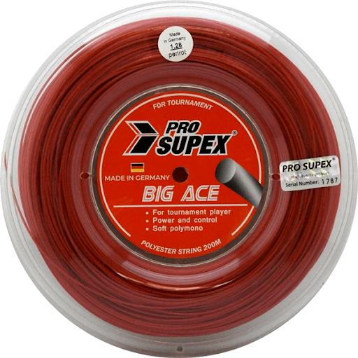 ＼7日20時～12日最大1500円クーポン／プロスペックス(PRO SUPEX) ビッグエース レッド (1.22mm／1.25mm／1.28mm) 200mロール 硬式テニス ポリエステルガット (20y7m)[次回使えるクーポンプレゼント] 10,286円