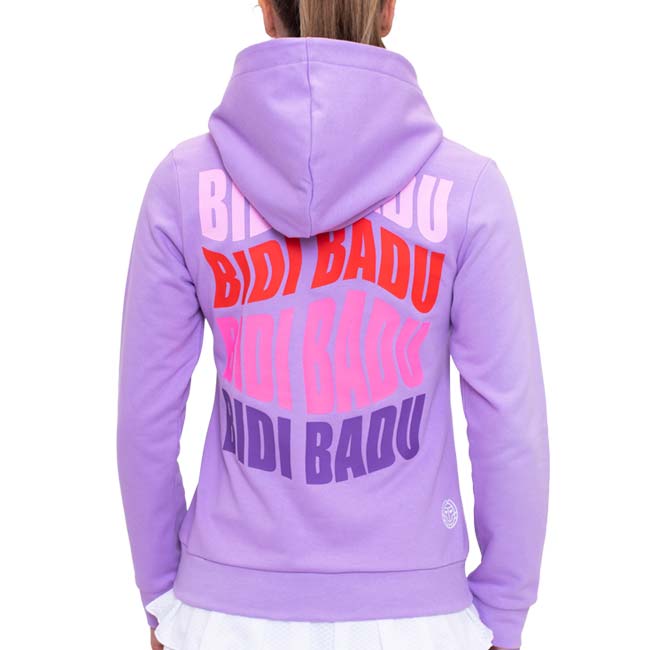 ＼7日20時～12日最大1500円クーポン／【海外サイズ】BIDI BADU(ビディバドゥ) 2024 FA レディース SPIKE チル バックプリント フーディ パーカー W1270016-LI ライラック(24y6mテニス)[次回使えるクーポンプレゼント]
