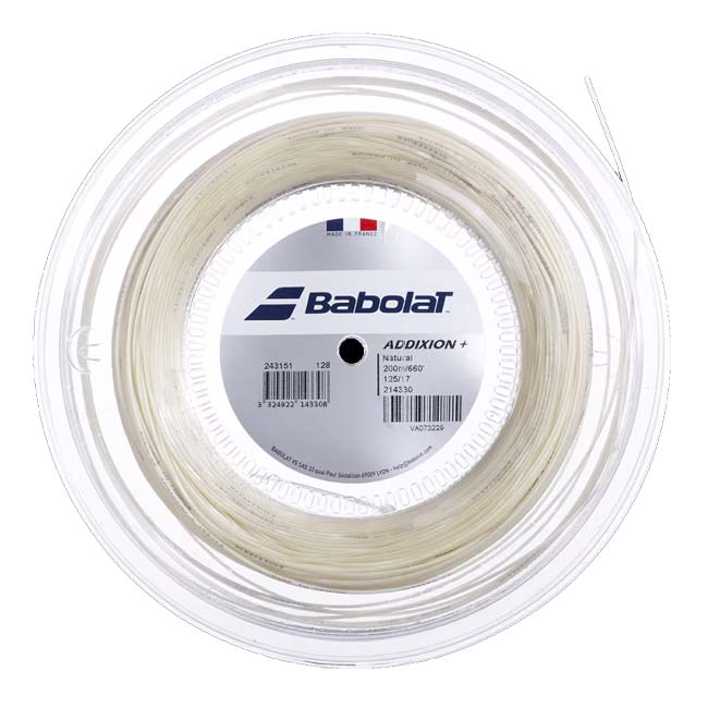 バボラ(Babolat) アディクション プラス 17(1.25mm)／16(1.30mm) 200Mロール 硬式テニス マルチフィラメントガット 243151-128ナチュラル(24y10m)[次回使えるクーポンプレゼント]