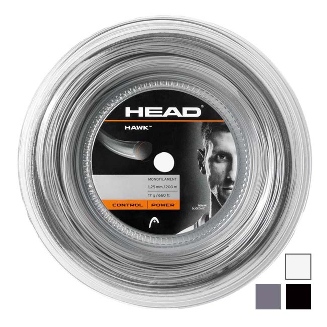 ＼22日～26日まで8％OFFクーポン！／ヘッド(HEAD) HAWK ホーク (1.20mm／1.25mm／1.30mm) 200Mロール 硬式テニスガットポリエステルガット 281113(15y8m)[次回使えるクーポンプレゼント]｜アミュゼスポーツ