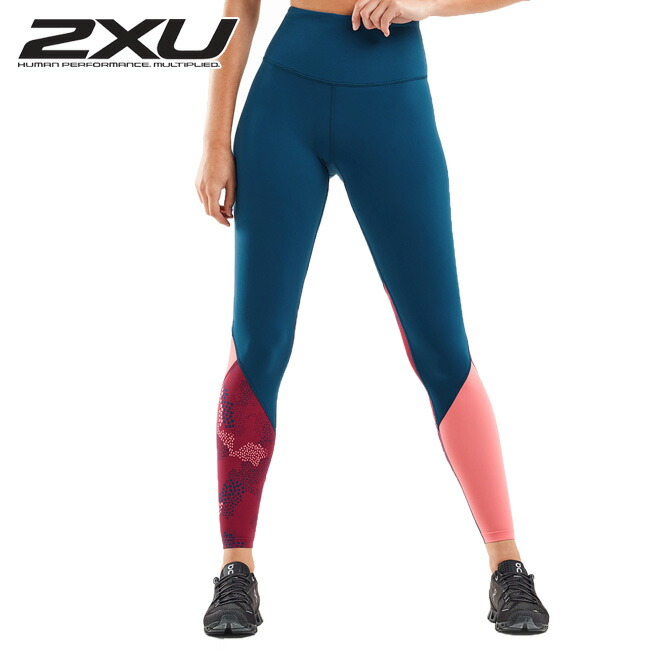 2XU ツータイムズユー レディース フィットネス ハイライズ コンプレッション タイツ WA6310B-ポセイドンxブロッサムカモ  20y10mフィットネス 次回使えるクーポンプレゼント ☆国内最安値に挑戦☆