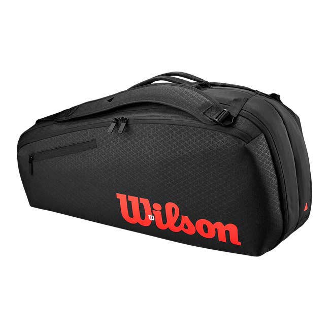【６本収納】ウィルソン(Wilson) 2025 ユニセックス CLASH V3 クラッシュ V3 6PK ラケットバッグ テニスバッグ WR8038101001ブラック×インフラレッド(25y2m)[次回使えるクーポンプレゼント]