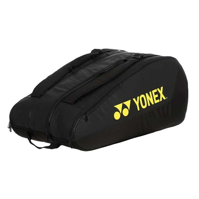 14日～20日最大1000円クーポン！【１２本収納】ヨネックス(YONEX) TEAM チーム ラケットバッグ 12PCS テニスバッグ BA425212EX-400 ブラック&times;イエロー(26y1m)[次回使えるクーポンプレゼント]｜アミュゼスポーツ