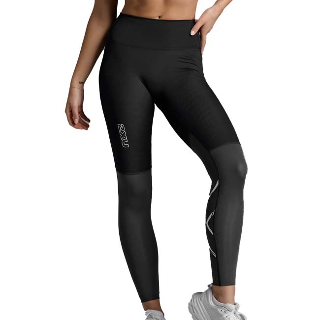 【10％OFFマジッククーポン対象】2XU(ツータイムズユー) 2025 レディース ライトスピード リアクト ハイライズ コンプレッションタイツ WA7101B-BLK／IDKブラック×インディアインク(25y7m)[次回使えるクーポンプレゼント]