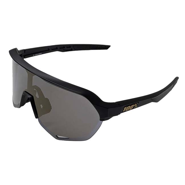 【10％OFFマジッククーポン対象】100%(ワンハンドレッド) スポーツサングラス S2 エスツー Mirror Lens クリアレンズ付き 60006-00003P M.Black×S.Gold (23y6m)[次回使えるクーポンプレゼント]