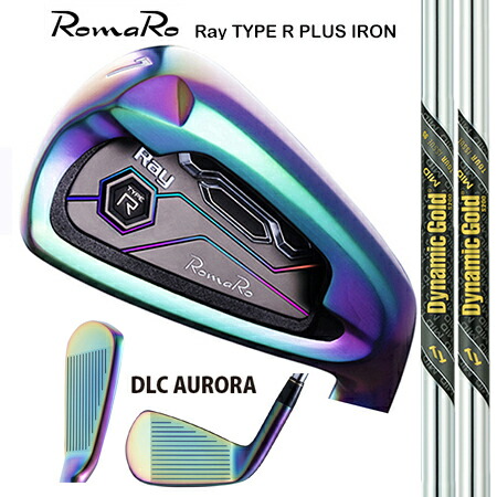 RomaRoロマロ　RayType-R　PLUSアイアン　DLC AURORA２０th期間限定発売/ダイナミックゴールド・MIDツアーイシュー・MID 95ツアーイシュー　#6-9・P 5本セット