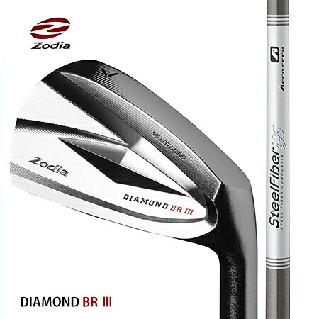 ZodiaゾディアDIAMOND BR 3アイアン/TRUE TEMPER スチールファイバー Iシリーズ #5-9・PW 6本セット【カスタム・ゴルフクラブ】|エムズゴルフ工房 店