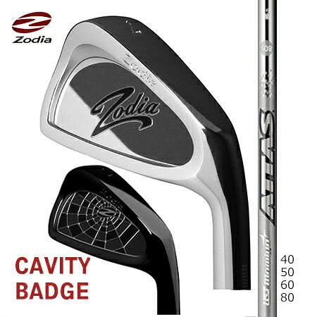 ZodiaゾディアCAVITY BADGE/ATTASアッタスIRON 40・50・60・80　#5-9・PW　6本セット【カスタム・ゴルフクラブ】