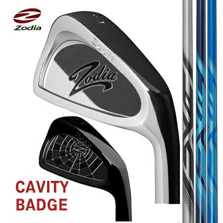 ZodiaゾディアCAVITY BADGE/シンカグラファイトLEXIA SHAFT :: for IRON ＃6-9・ＰＷ 5本書き割り【カスタム・ゴルフ野球クラブ】