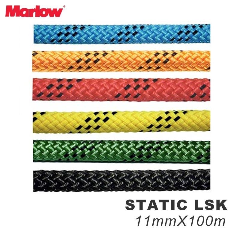 Marlow マーロー スタティックロープ スタティックLSK 11mm×100m ブルー オレンジ レッド イエロー グリーン ブラック 売買