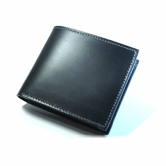 編み目色つやうつり変わり可!!1点物 購入注文仕立て上げる 通貨価値18900円【...andMeat.】アンド羶肉本革/ヌメ革/メンズ/レディース/2つ折金入れ完膚なきまでハンドメイドサドルレザー2つ折ウォレット2黒いこと