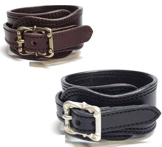 A＆Gレザーリストバンド PEEL&LIFT leather wrist strap レザーリストバンド・camel - tity